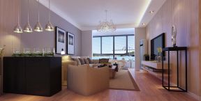 2020现代风格客厅效果图 客厅隔断柜装修图