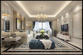 现代时尚客厅背景墙 2020客厅地砖装修图片