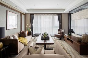 2020新中式风格客厅图片 中式风格客厅电视墙设计 