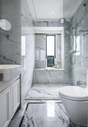 148平米三居室混搭风格卫生间装修设计效果图