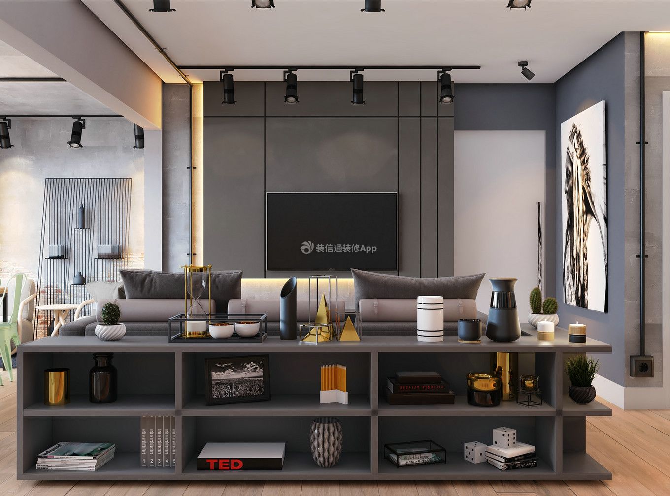 130平米四居室绚丽风格客厅吊顶装修设计效果图