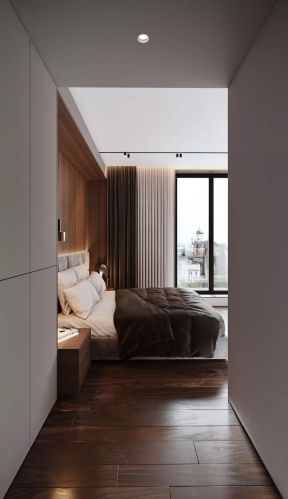 115平米三居室绚丽风格卧室背景墙装修设计效果图大全