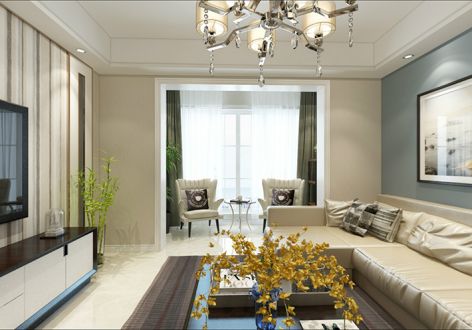 1958现代简约89平米三居室装修案例