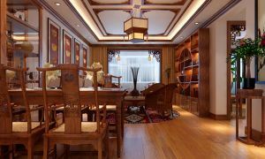 金域蓝山中式装修工地图