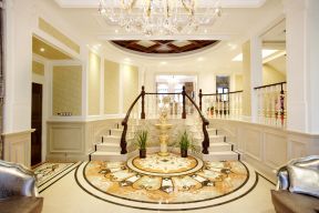 别墅门厅装修  地砖拼花效果图