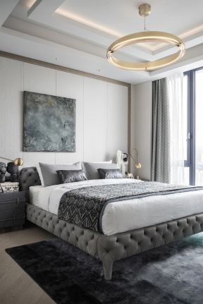 卧室背景墙装饰设计 复式楼卧室装修 复式楼卧室装修图 