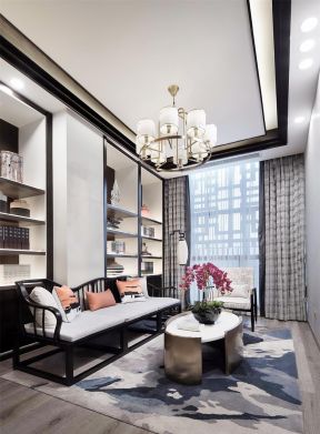 书房沙发装修效果图 休闲书房设计效果图 