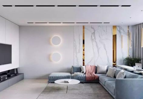 恒大滨河左岸三居120平简约风格