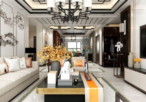 中海寰宇天下160平新中式风格