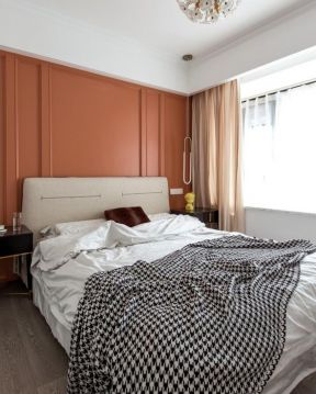 卧室背景墙颜色 轻奢卧室装修效果图 