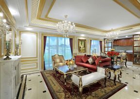 客餐厅一体吊顶装修效果图 客厅餐厅一体装修效果 