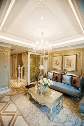 客厅吊顶设计风格 复式楼客厅吊顶 