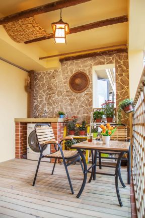 阳台吊顶装修效果图大全 休闲阳台装修