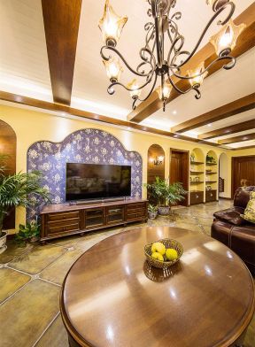 美式客厅吊顶效果图大全 美式客厅吊顶图