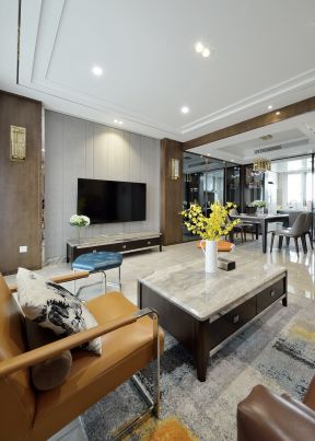 现代简约电视墙背景效果图 现代简约电视墙设计效果图 