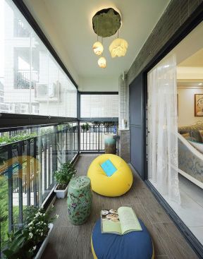 阳台设计装修图 阳台设计装修 懒人沙发图 