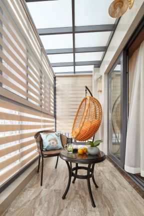 玻璃吊顶装修效果图  休闲阳台装修 