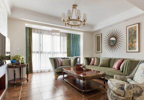 金地悦城大境90平米欧式风格装修案例