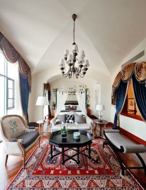 卧室沙发效果图 卧室沙发图片 卧室沙发设计效果图 别墅主卧室装修效果图大全