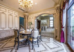 别墅餐厅装修图片 餐厅护墙板效果图