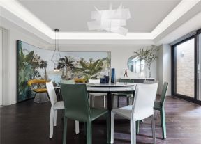 别墅餐厅背景墙效果图 别墅餐厅设计 别墅餐厅装潢