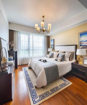 现代中式卧室装修效果图 现代中式卧室装修图