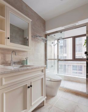 卫生间干湿分离图片 卫生间干湿分离隔断 卫生间干湿分离装修设计效果图