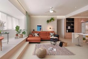 错层阳台效果图 北欧客厅装修图 