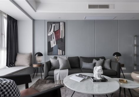汇侨城120平三居室现代简约风格装修案例