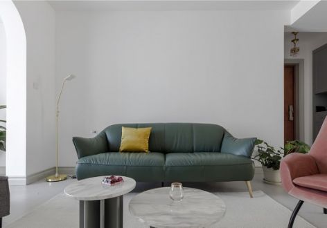 锦绣城135平三居室北欧极简风格装修案例