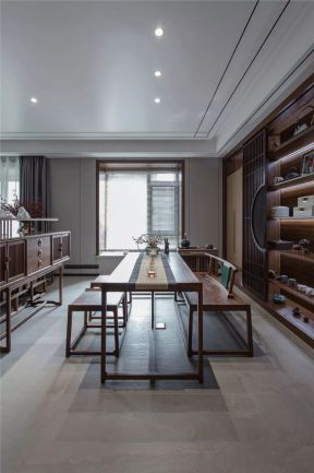 新中式茶室设计图片 新中式茶室装修效果图 茶室设计风格