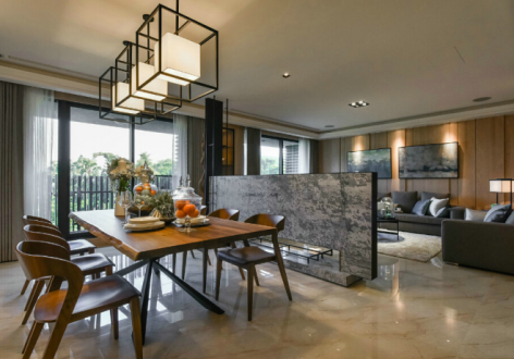 王官庄小区153平四居室现代简约风格装修案例