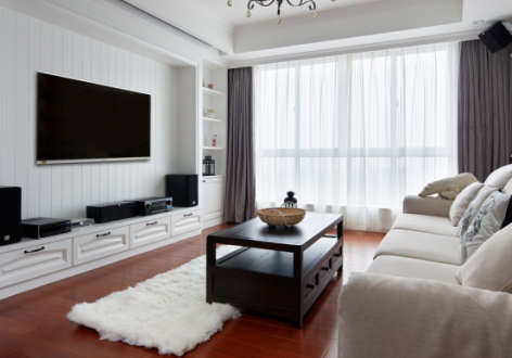 春江郦城100平三居室现代简约风格装修案例