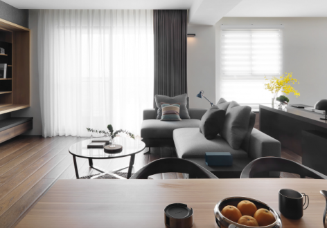 绿地国际城87平二居室现代简约风格装修案例