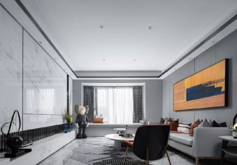 【济南万泰装饰】海泊天沅98平现代简约风格装修案例