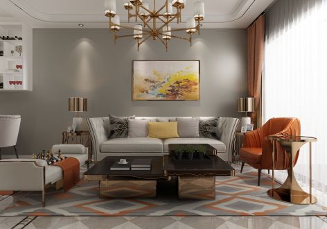 【济南万泰装饰】海尔地产云世界125平现代风格装修案例