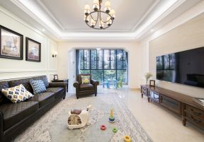 现代美式客厅装修  现代美式客厅装修效果图