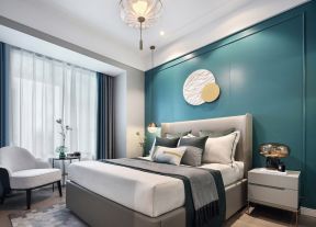 床头背景墙装修图 主卧装修实景图 主卧装修图