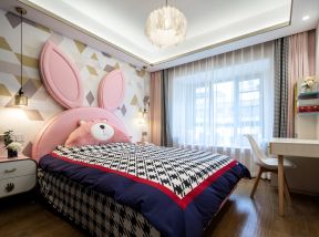 儿童房床头装修效果图 儿童房床头背景效果图