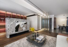 客厅茶几装修效果图 电视墙隔断造型