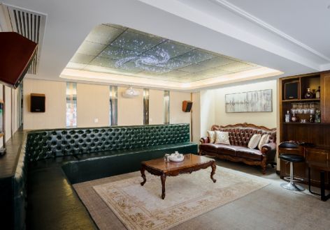 花园小镇286平复式新中式风格装修案例