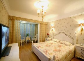 田园风格主卧效果图 田园风格卧室装修图 田园风格卧室装饰