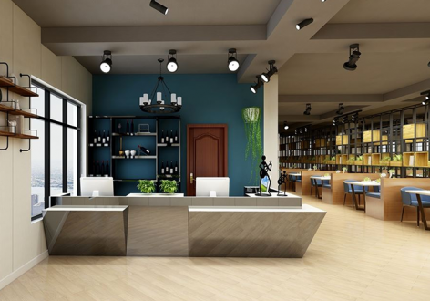 450平现代简约茶餐厅装修案例