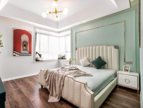 轻奢卧室装修效果图 轻奢卧室效果图 卧室背景墙图