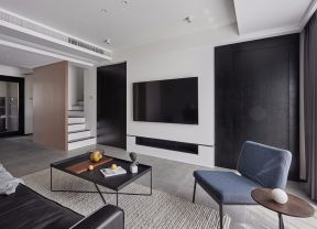 跃层客厅设计 跃层客厅装修图 客厅电视墙图片大全