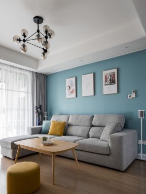 木茶几图片大全 现代客厅装修背景墙