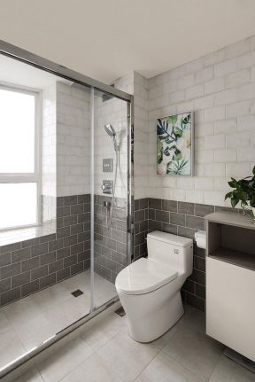 卫生间干湿分离设计 卫生间干湿分区隔断图片