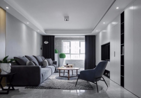 倍特&middot;香槟华府简约风格148平米三居室设计效果图案例