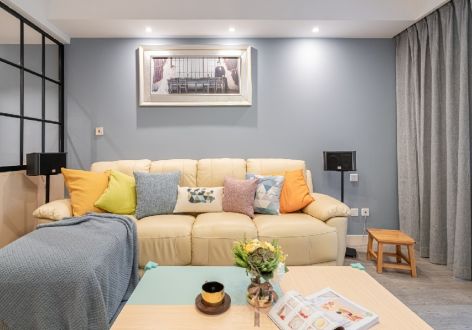 阳光西雅图二期现代风格二居装修案例