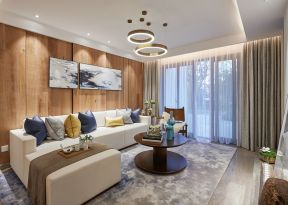 木背景墙效果图 客厅沙发现代